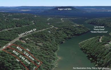 Great views can be achieved by clearing a path to the white line on Mountain Ranch Golf Club in Arkansas - for sale on GolfHomes.com, golf home, golf lot