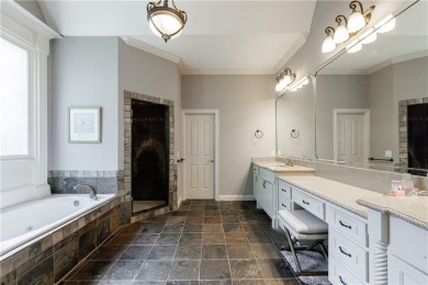 Discover this exceptional executive home situated on a serene 1 on Trophy Club of Apalachee in Georgia - for sale on GolfHomes.com, golf home, golf lot
