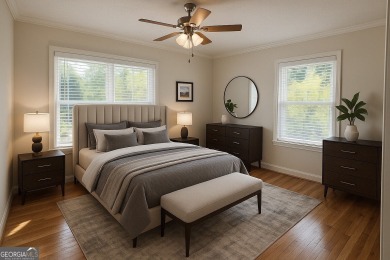 No HOA - Discover the perfect blend of contemporary elegance and on Charlie Yates Golf Course in Georgia - for sale on GolfHomes.com, golf home, golf lot
