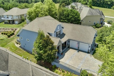 GOLF COURSE, POND, and WATERFALL VIEWS from the back patio on Rarity Bay Country Club - Loudon in Tennessee - for sale on GolfHomes.com, golf home, golf lot