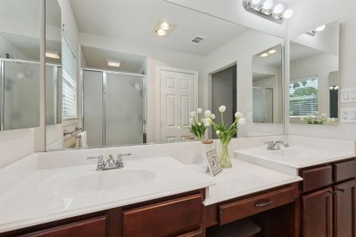 Nestled in a beautifully landscaped setting and shaded by mature on Wildhorse Golf Club of Robson Ranch in Texas - for sale on GolfHomes.com, golf home, golf lot