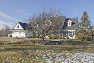 Custom built, one owner ranch on 17.2 peaceful acres with 840' on Saskatoon Golf Club in Michigan - for sale on GolfHomes.com, golf home, golf lot