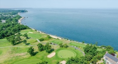 This stunning new custom home offers beautiful water views of on Islands End Golf and Country Club, Inc. in New York - for sale on GolfHomes.com, golf home, golf lot