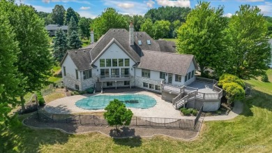 Stunning custom French Country-Style home with an INGROUND POOL on RedTail Golf Club in Illinois - for sale on GolfHomes.com, golf home, golf lot