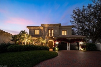 This magnificent two-story courtyard style home features 4BR, 4 on Pelican Marsh Golf Club in Florida - for sale on GolfHomes.com, golf home, golf lot