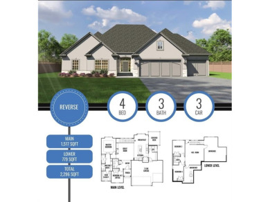 Villas Lot 1. Hampton iV by New Mark Homes.  Lawn maintenance on Falcon Lakes Golf Course in Kansas - for sale on GolfHomes.com, golf home, golf lot