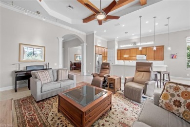 Welcome to this exceptional Porta Rosa villa, nestled within on Shadow Wood Preserve in Florida - for sale on GolfHomes.com, golf home, golf lot
