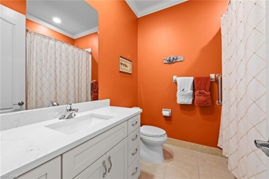 Welcome to this exceptional Porta Rosa villa, nestled within on Shadow Wood Preserve in Florida - for sale on GolfHomes.com, golf home, golf lot