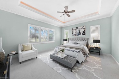 Welcome to this exceptional Porta Rosa villa, nestled within on Shadow Wood Preserve in Florida - for sale on GolfHomes.com, golf home, golf lot