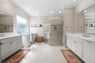 Welcome to this exceptional Porta Rosa villa, nestled within on Shadow Wood Preserve in Florida - for sale on GolfHomes.com, golf home, golf lot