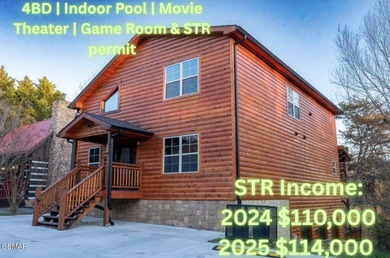 Prime-location luxury STR cabin w/INDOOR POOL, MOVIE THEATER on Sevierville Golf Club in Tennessee - for sale on GolfHomes.com, golf home, golf lot