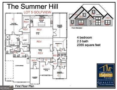 Check out this new plan by Trademark Quality Homes!  *The Summer on Raintree Country Club in Georgia - for sale on GolfHomes.com, golf home, golf lot