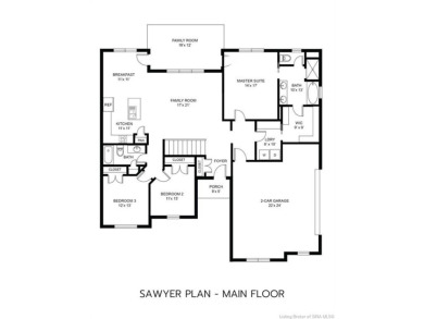 The Sawyer Plan by Discovery Builders is a top-selling on Champions Pointe Golf Course in Indiana - for sale on GolfHomes.com, golf home, golf lot