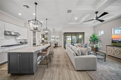 Built in 2022, this light-filled *Summerwood* floorplan home on Calusa Pines Golf Club in Florida - for sale on GolfHomes.com, golf home, golf lot