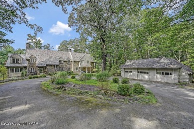 Magnificent stone manor house with guest home, inground pool and on Buck Hill Golf Club  in Pennsylvania - for sale on GolfHomes.com, golf home, golf lot