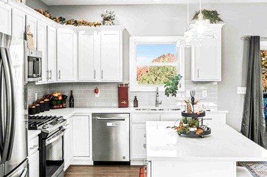 Welcome home to this Fox Creek gem built in 2021-where style on The Den at Fox Creek in Illinois - for sale on GolfHomes.com, golf home, golf lot