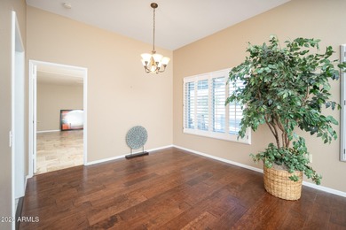 PREMIUM LEADED GLASS DOUBLE ENTRY DOORS OPEN TO THE SOARING on Sun City Lakes West and East in Arizona - for sale on GolfHomes.com, golf home, golf lot