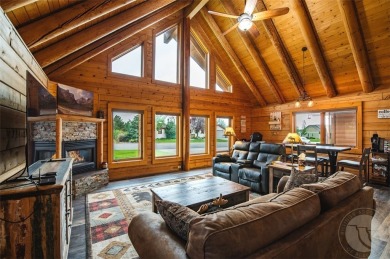 Beautiful rustic log home with modern comforts perfectly on Red Lodge Golf Club in Montana - for sale on GolfHomes.com, golf home, golf lot