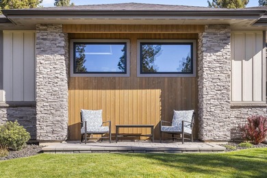 Built in 2022 and perfectly positioned on the 9th hole of the on Aspen Lakes Golf Course in Oregon - for sale on GolfHomes.com, golf home, golf lot