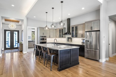 Built in 2022 and perfectly positioned on the 9th hole of the on Aspen Lakes Golf Course in Oregon - for sale on GolfHomes.com, golf home, golf lot