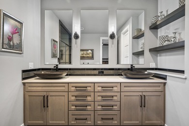 Built in 2022 and perfectly positioned on the 9th hole of the on Aspen Lakes Golf Course in Oregon - for sale on GolfHomes.com, golf home, golf lot