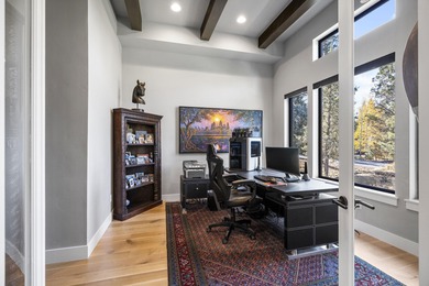 Built in 2022 and perfectly positioned on the 9th hole of the on Aspen Lakes Golf Course in Oregon - for sale on GolfHomes.com, golf home, golf lot