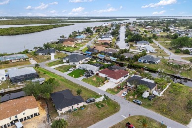 Escape to this Gulf access haven, with prime waterfront on Deep Creek Golf Club in Florida - for sale on GolfHomes.com, golf home, golf lot