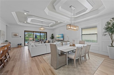 This highly desirable Maria model showcases a wide eastern lake on Bonita National Golf Course in Florida - for sale on GolfHomes.com, golf home, golf lot