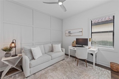 This highly desirable Maria model showcases a wide eastern lake on Bonita National Golf Course in Florida - for sale on GolfHomes.com, golf home, golf lot