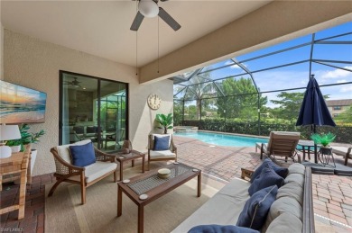 This highly desirable Maria model showcases a wide eastern lake on Bonita National Golf Course in Florida - for sale on GolfHomes.com, golf home, golf lot