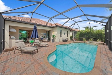 This highly desirable Maria model showcases a wide eastern lake on Bonita National Golf Course in Florida - for sale on GolfHomes.com, golf home, golf lot