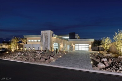 This stunning single-story smart home blends luxury with on Reflection Bay Golf Club in Nevada - for sale on GolfHomes.com, golf home, golf lot