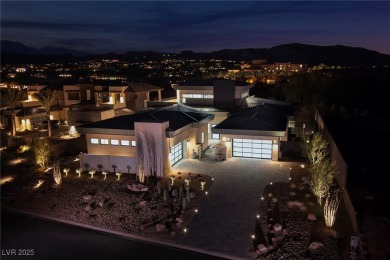 This stunning single-story smart home blends luxury with on Reflection Bay Golf Club in Nevada - for sale on GolfHomes.com, golf home, golf lot