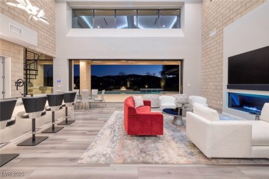 This stunning single-story smart home blends luxury with on Reflection Bay Golf Club in Nevada - for sale on GolfHomes.com, golf home, golf lot
