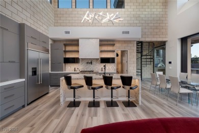 This stunning single-story smart home blends luxury with on Reflection Bay Golf Club in Nevada - for sale on GolfHomes.com, golf home, golf lot