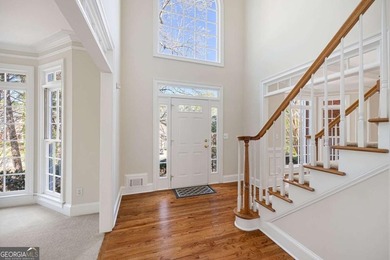 Tucked away on a quiet, double cul-de-sac street in Brookstone on Brookstone Golf and Country Club in Georgia - for sale on GolfHomes.com, golf home, golf lot