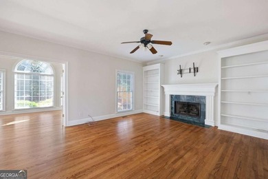 Tucked away on a quiet, double cul-de-sac street in Brookstone on Brookstone Golf and Country Club in Georgia - for sale on GolfHomes.com, golf home, golf lot