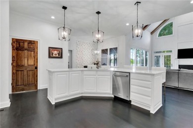 LAKEFRONT LIVING with over 180' of Lake Kedron views and on Canongate At Flat Creek Club in Georgia - for sale on GolfHomes.com, golf home, golf lot