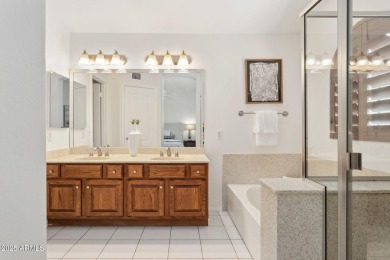 Nestled along a scenic double fairway in the heart of Ocotillo on Ocotillo Golf Resort  in Arizona - for sale on GolfHomes.com, golf home, golf lot