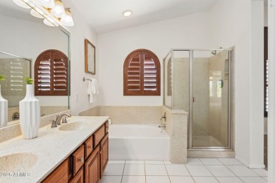 Nestled along a scenic double fairway in the heart of Ocotillo on Ocotillo Golf Resort  in Arizona - for sale on GolfHomes.com, golf home, golf lot