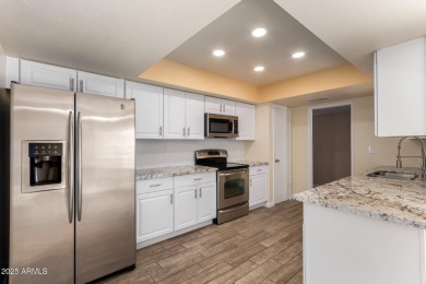 Welcome to this beautifully maintained 2-bedroom, 2-bath Gemini on Sun City Lakes West and East in Arizona - for sale on GolfHomes.com, golf home, golf lot