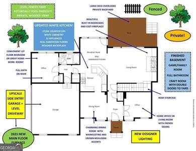 TERRIFIC HOME IN WOODMONT G & CC!  Welcome to 304 Berkshire on Woodmont Golf and Country Club in Georgia - for sale on GolfHomes.com, golf home, golf lot