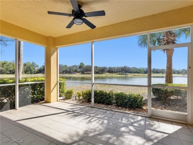 Nestled up to stunning waterfront and golf course views in the on Miromar Lakes Golf Club in Florida - for sale on GolfHomes.com, golf home, golf lot