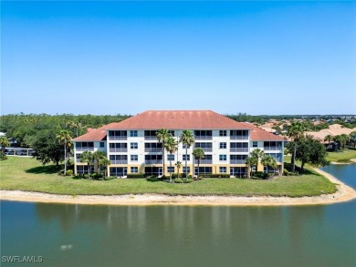 Nestled up to stunning waterfront and golf course views in the on Miromar Lakes Golf Club in Florida - for sale on GolfHomes.com, golf home, golf lot