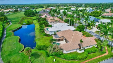 Lovely one-story, 3-bedroom + office home with lake and golf on St. Andrews Country Club of Boca Raton in Florida - for sale on GolfHomes.com, golf home, golf lot