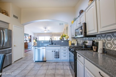 This move-in-ready residence, FULLY RENOVATED IN 2023, boasts a on Tuscany Falls At Pebble Creek in Arizona - for sale on GolfHomes.com, golf home, golf lot