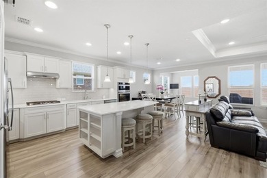 Charming Abbeyville Model located in the vibrant 55+ community on Frisco Lakes Golf Course in Texas - for sale on GolfHomes.com, golf home, golf lot