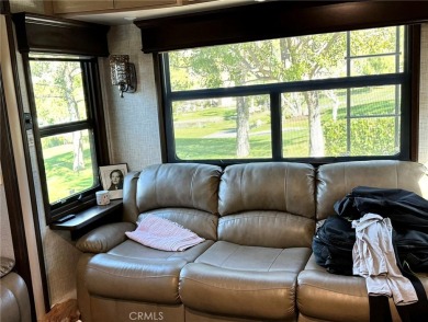 A luxury RV on a lot with a fantastic view and complete on Rancho California RV Resort in California - for sale on GolfHomes.com, golf home, golf lot