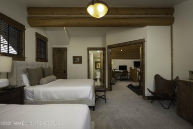 This beautifully maintained 4-bedroom, 4.5-bath log cabin in on Teton Springs Resort and Club in Idaho - for sale on GolfHomes.com, golf home, golf lot