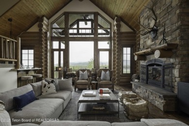This beautifully maintained 4-bedroom, 4.5-bath log cabin in on Teton Springs Resort and Club in Idaho - for sale on GolfHomes.com, golf home, golf lot